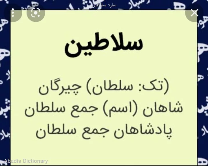 مفرد سلاطین